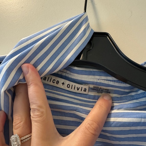 Alice + olivia striped off the shoulder-dress/top - Picture 2 of 3